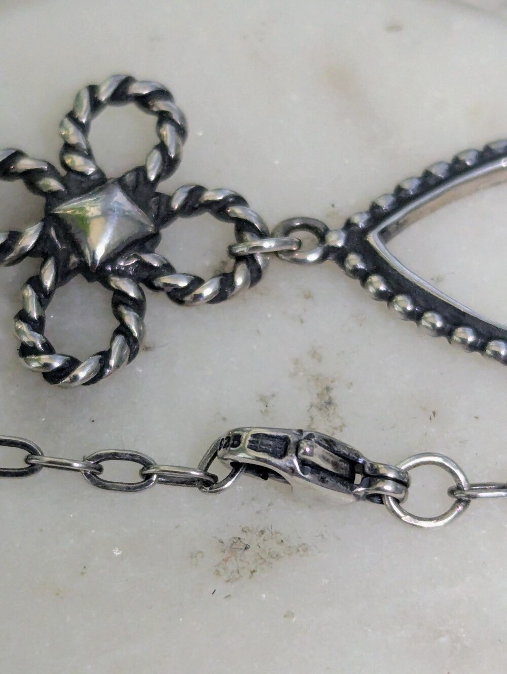 James Retired Decorative Necklace 36" Oxidized Sterling Silver - Picture 3 of 3